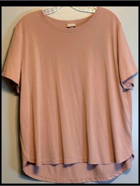 A New Day Soft Pink Modal T-Shirt XXL NWT Coquette Balletcore Minimalist Tee